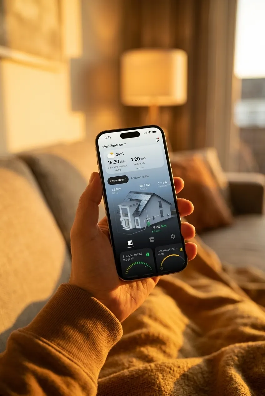 EcoFlow PowerOcean App auf dem Smartphone