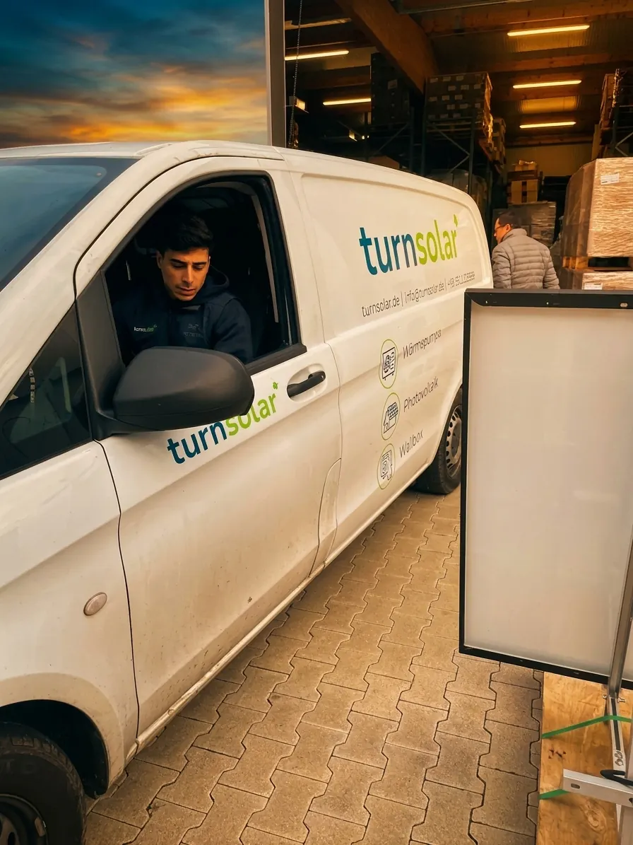 Turn Solar Transporter bei der Verladung